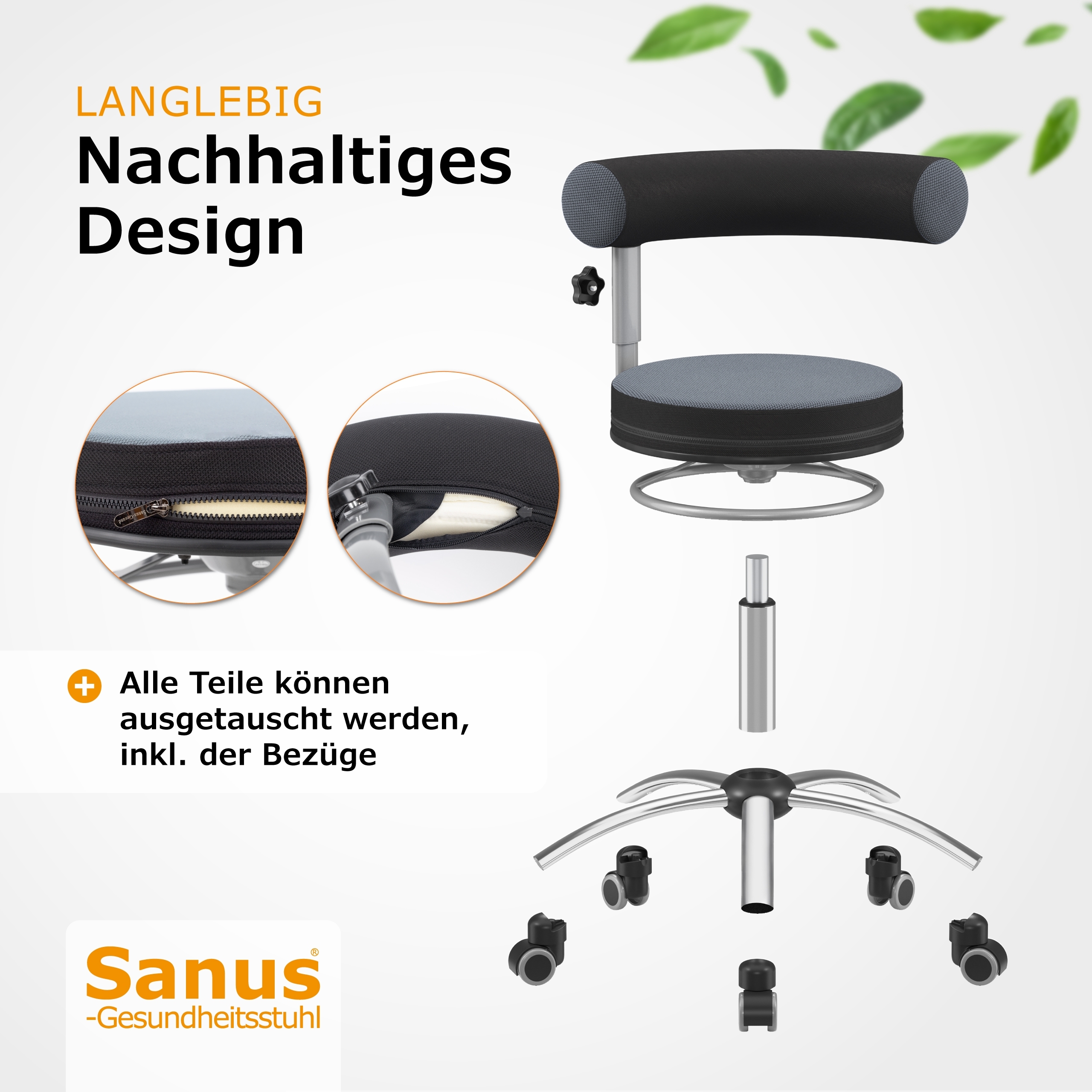Sanus®-Gesundheitsstuhl Stoff LH